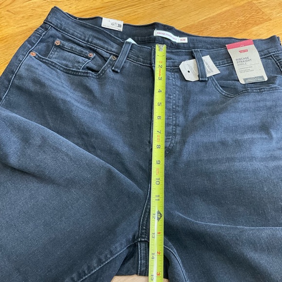 Levi's women's ribcage straight ankle jeans 16w Washed Black Classic Timeless - Picture 9 of 16